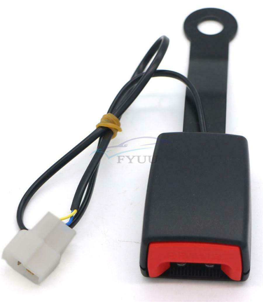 Car Front Seat Belt Buckle Socket Plug with Warning Cable 7/8" Camlock Universal
