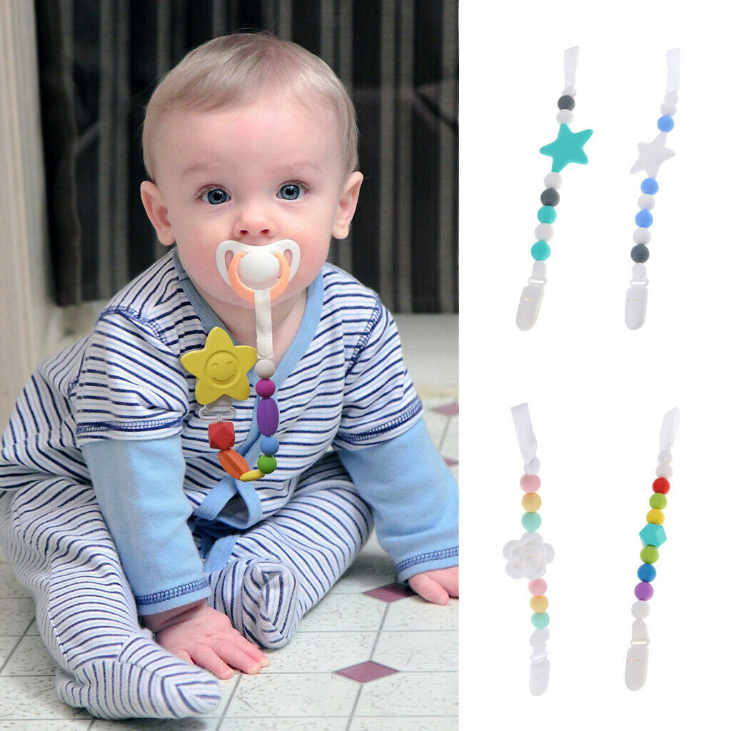 Kids Baby Boy Girl Pacifier Soother Nipple Strap Chain Clip Holder Style 1