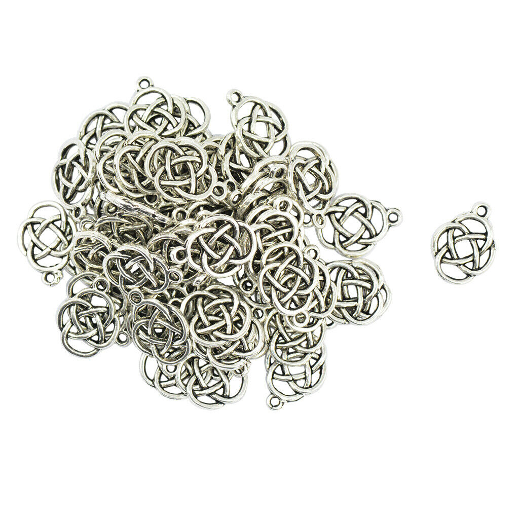 50pcs Celtic Knot Connector Beads Earring Bracelet DIY Making 17.5x13 mm