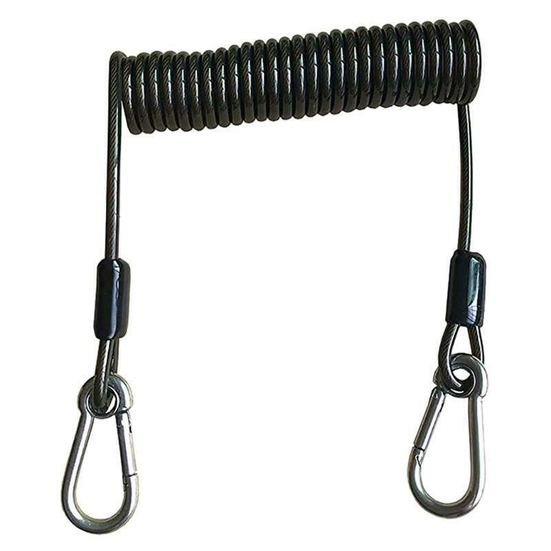 Retractable Tool Lanyard Fishing Coiled Lanyard Heavy Duty Safety Rope for Kayak
