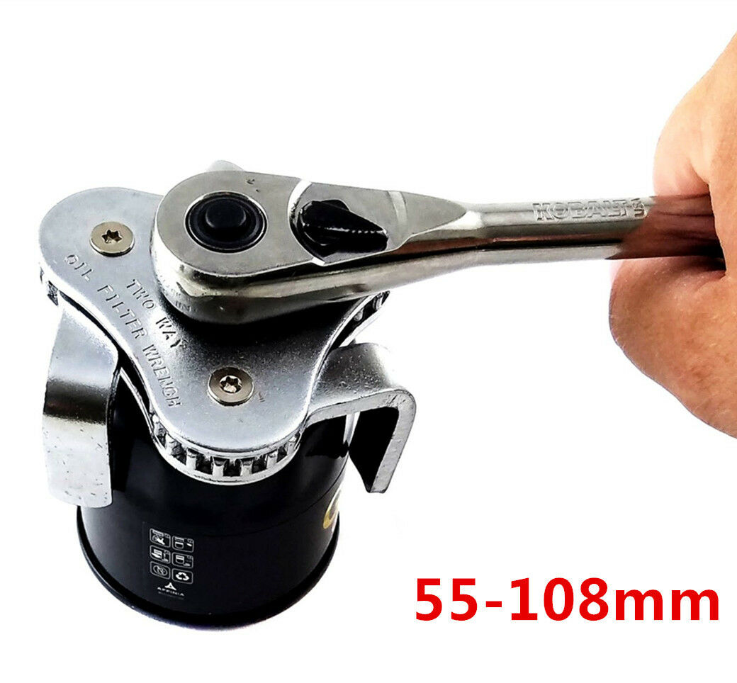 3JAWS TWO WAY OIL FUEL FILTER WRENCH 55-108mm DUAL DRIVE CAR FILTER REMOVAL TOOL