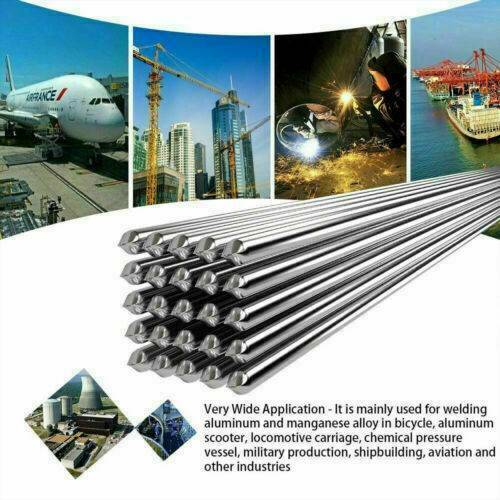 10PCS 1.6mm 50cm/1.64ft Solution Welding Flux-Cored Rods Aluminum Wire Brazing@