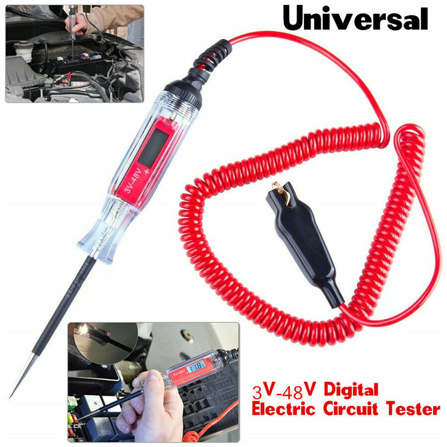 3V-48V Digital Electric Circuit LCD Tester For Car Boat Truck Snowmobile Trailer
