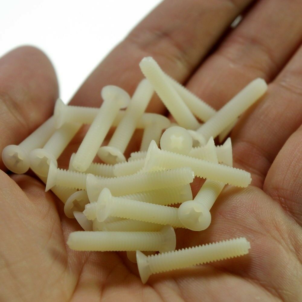 Lot50 Metric Thread M4×16mm Nylon Countersunk Head Phillips Screws