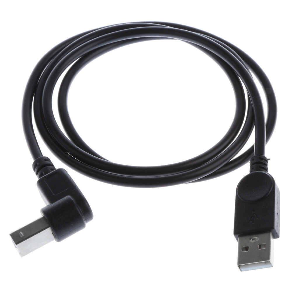 USB2.0 Male to Type B 90° Angle Extension Adapter Cables Bend upwards