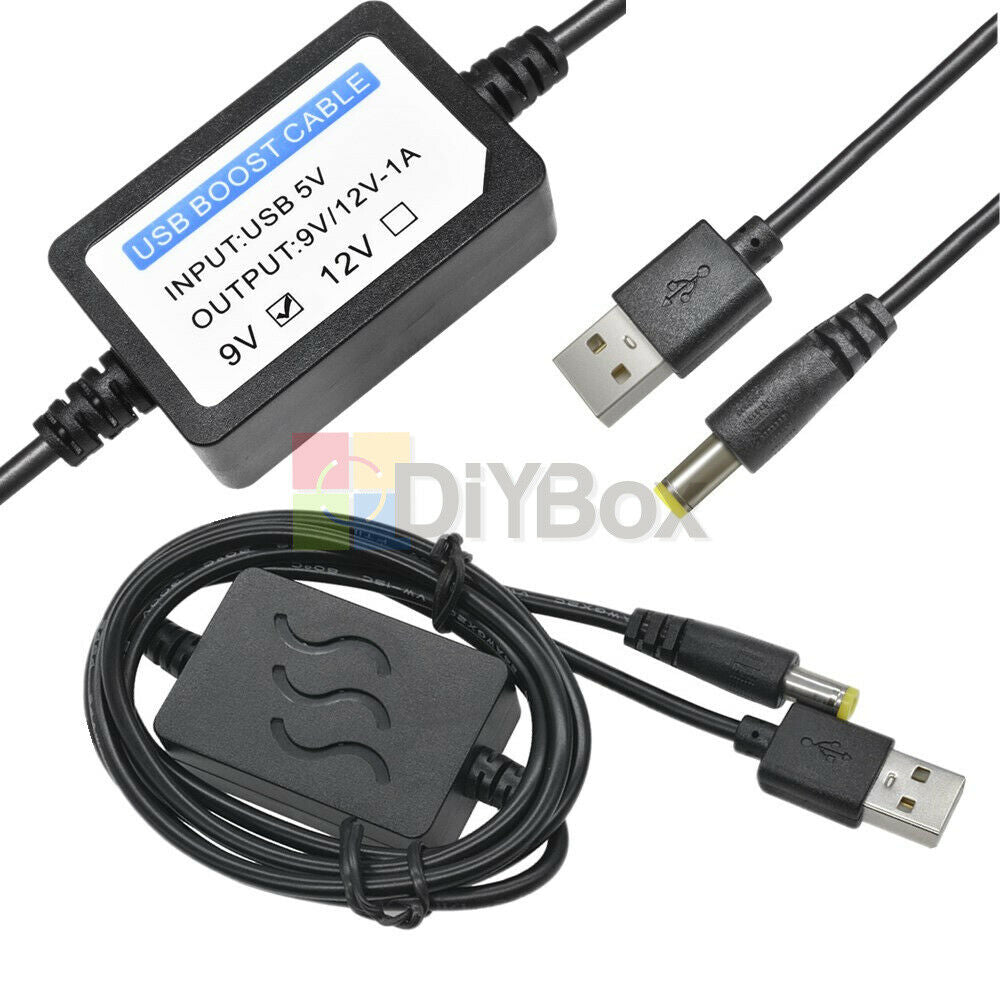 DC Converter USB Step Up Boost Module 5V to 9V 12V Power Charger 5.5*2.1mm Cable