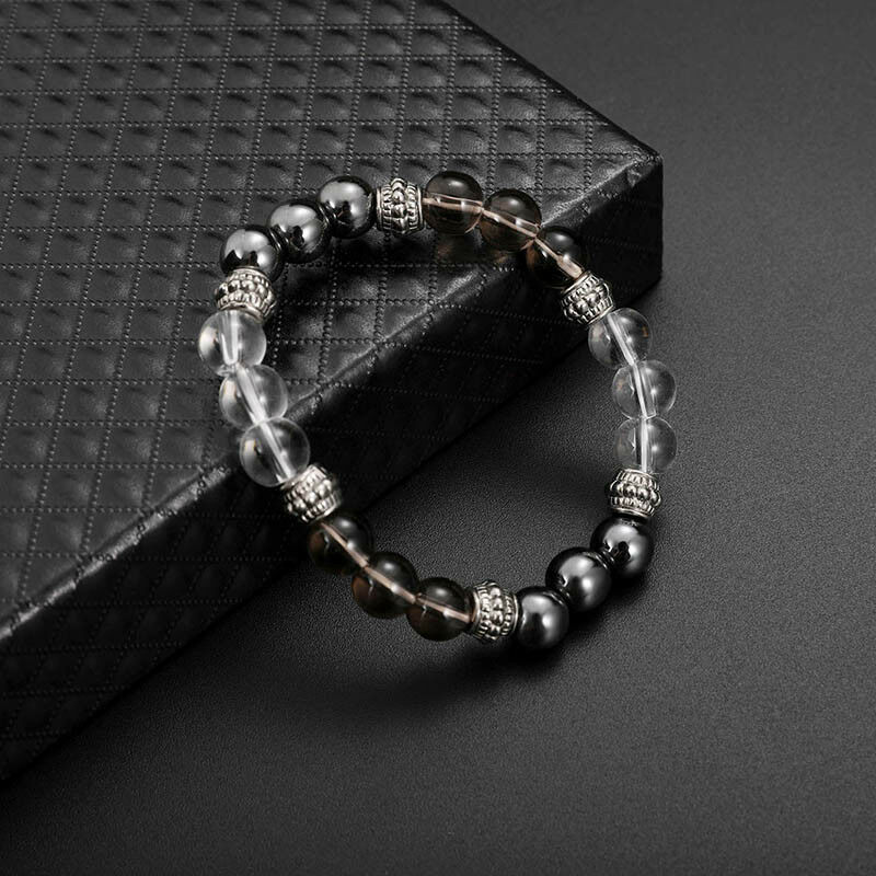 color mixing 8cm excellent jewelry black matte agate energy stone bracelet.l8