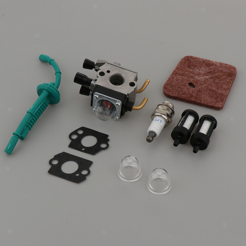 Carburetor with Air Filter Fuel Line Kit for STIHL FS38 FS45 FS46 FS55 KM55 HL45
