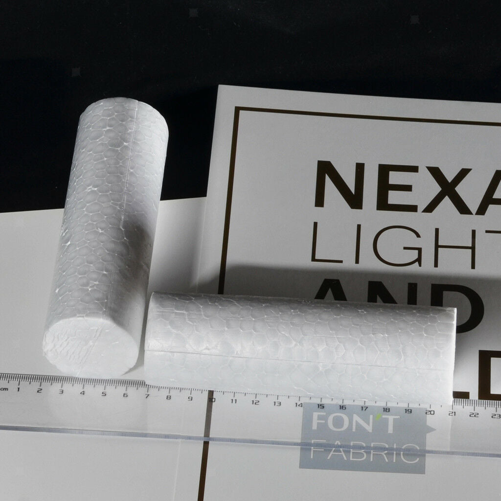 10x Blank Cylinder Shape Polystyrene Styrofoam Foam DIY Materials 14x4.5cm