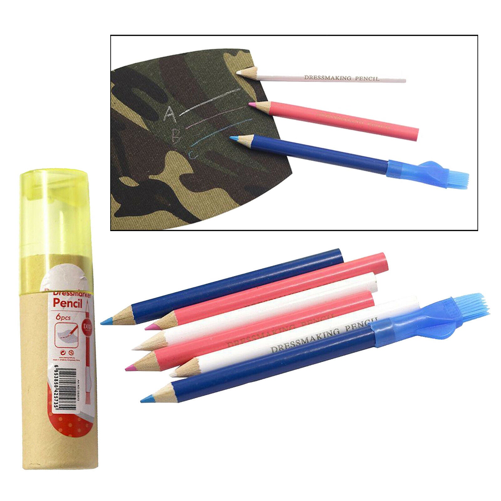 6x Dressmaking Chalk Quilting Tailors Chalk Pencils
