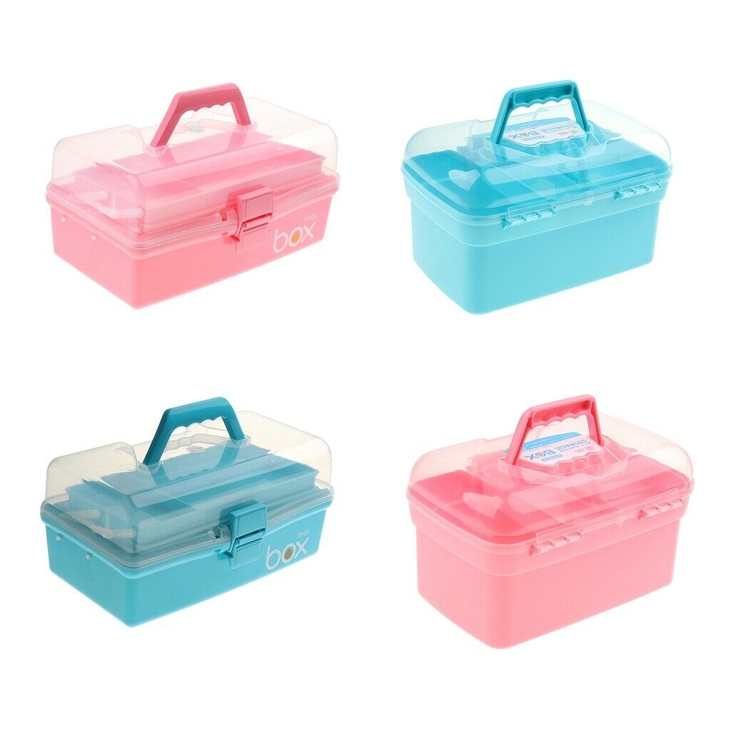 Pet Storage Container Box with Sealed Lid for Dog Food, Treats Pink 2 Layer