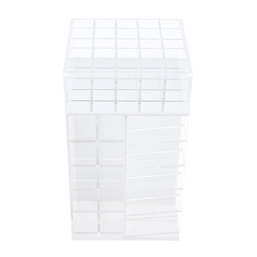 65 Slot 360 Rotating Organizer Cosmetic Lip Gloss Lipsticks Display Holder White
