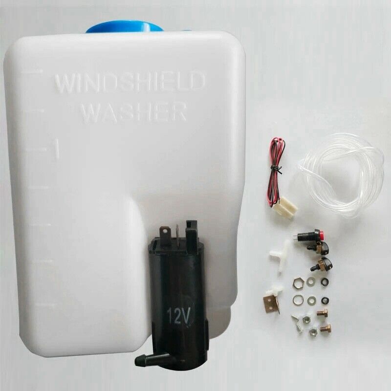 12V Wind Screen Window Washer Windscreen Wash with 1.2L Bottle Pump Wi s X9D2
