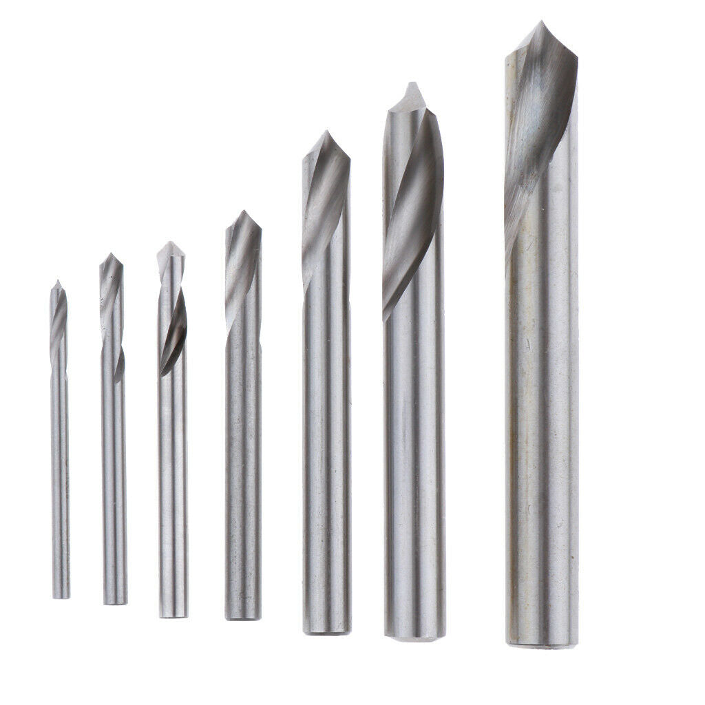 7pcs Titanium-plated NC Fixed-point Drill Metal Woodworking Fixed-point Tool
