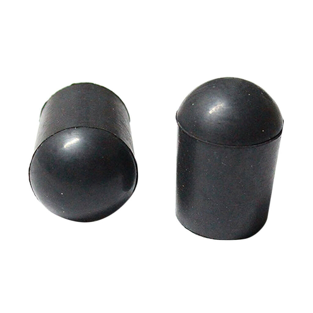 Set of 2 Black rubber tip Rubber protection end pin for double bass