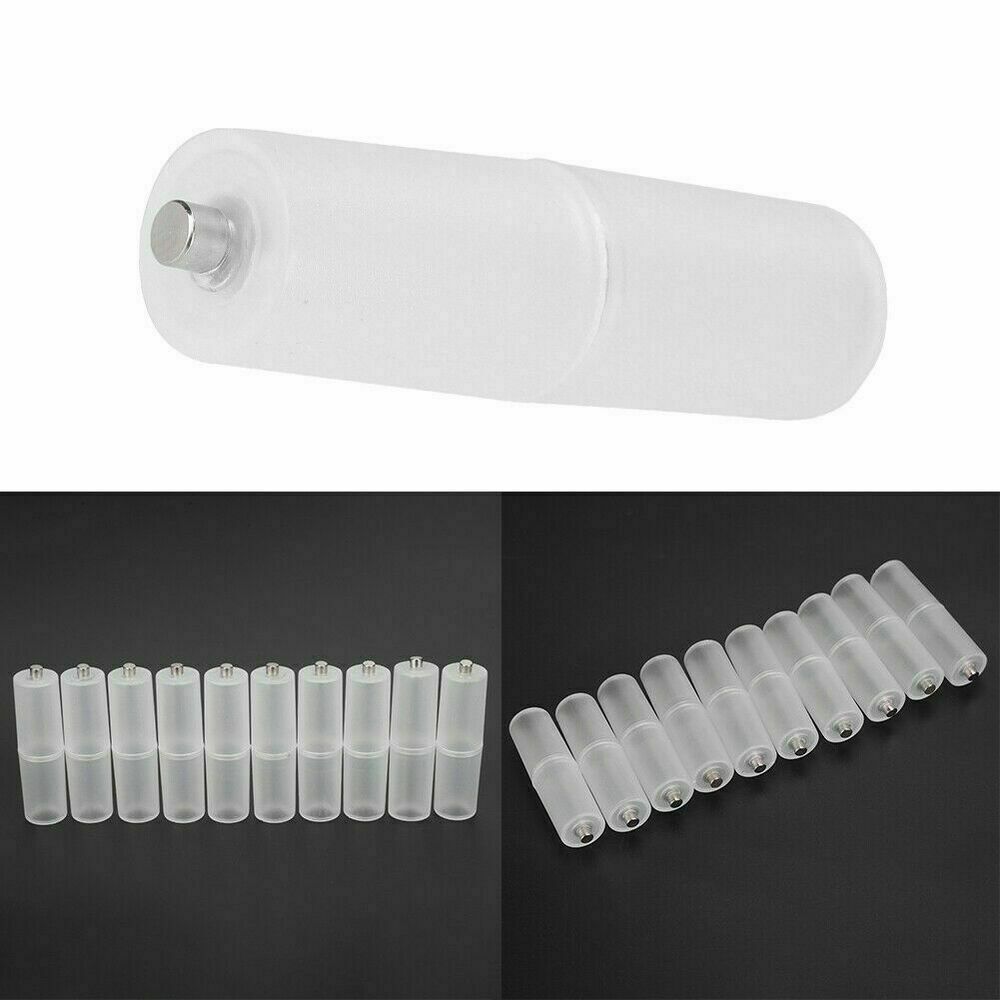10Pcs Single Section AAA to AA Size Cell Battery Converter Adapter Please Holder