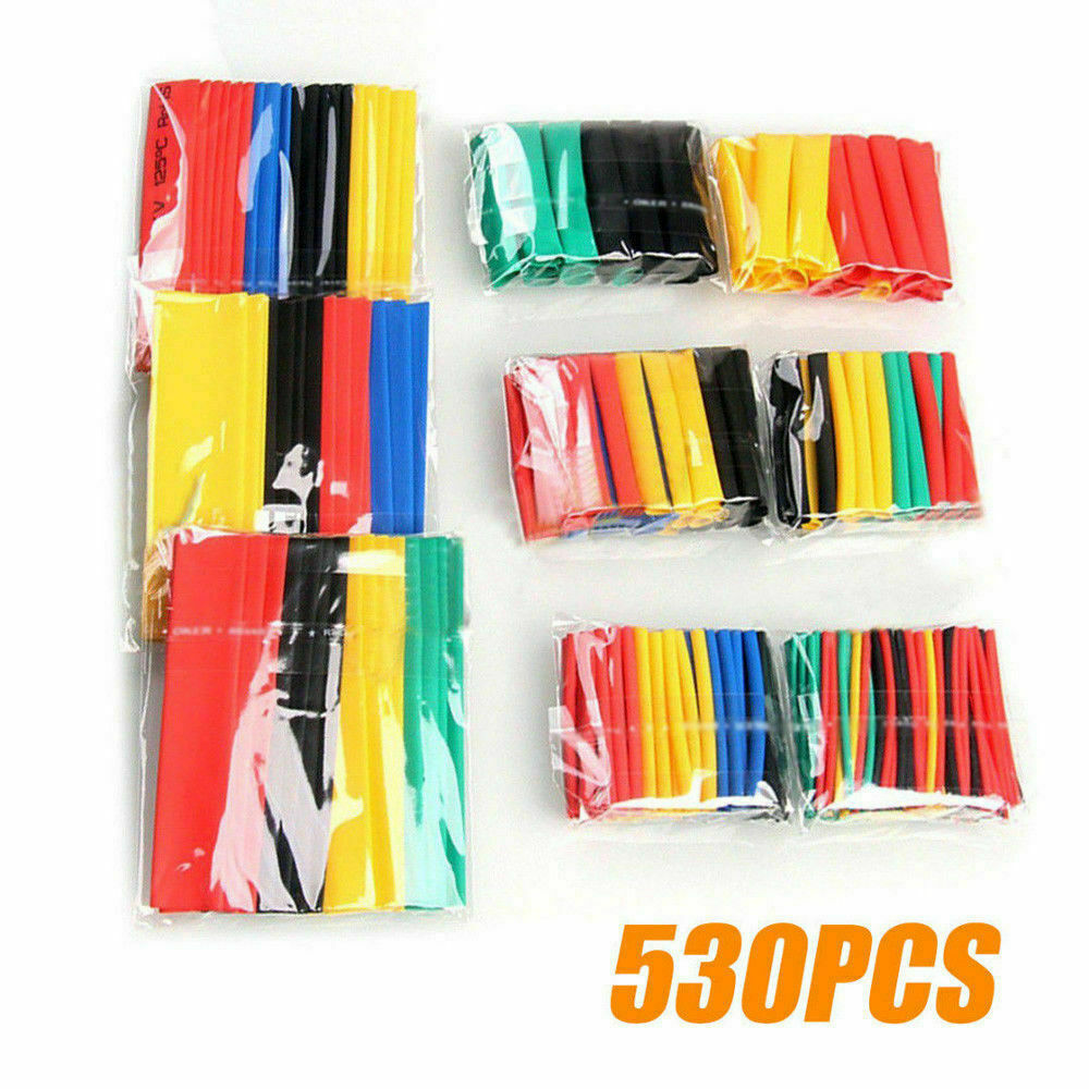 530pc/Kit Heat Sleeve Assortment Tubing Electrical Shrink Tube Wire Cable