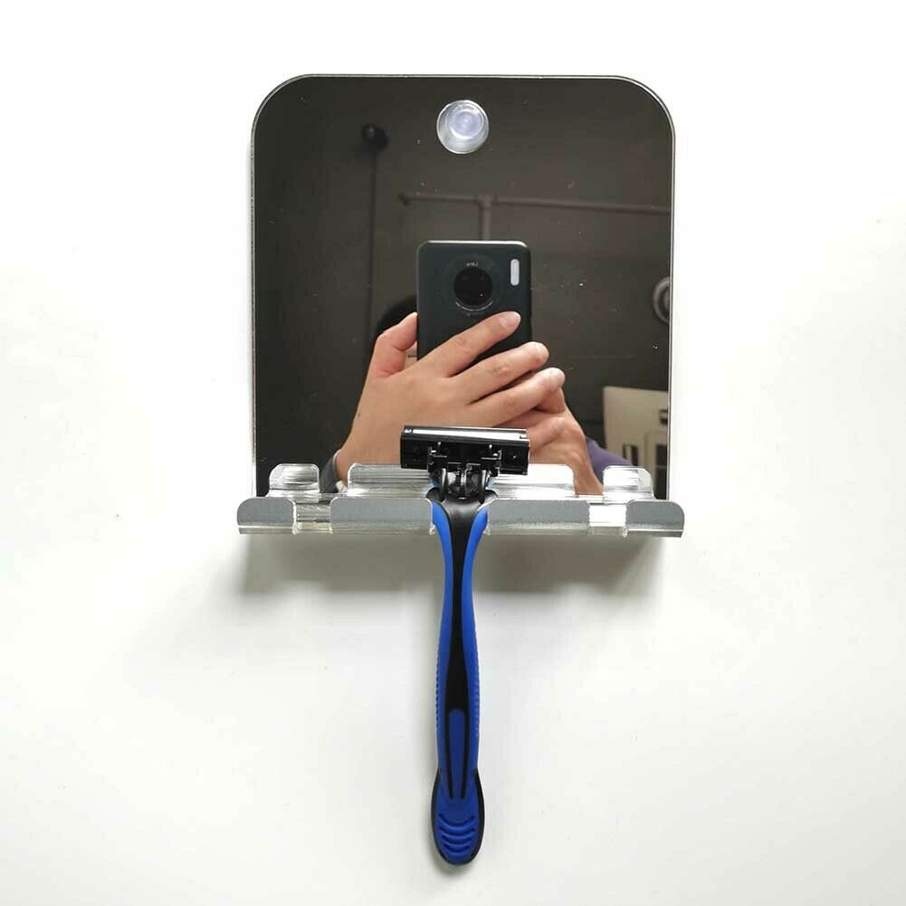 Shower Shaving Mirror Fogless Shower Mirror with Razor Holder Acrylic Shower