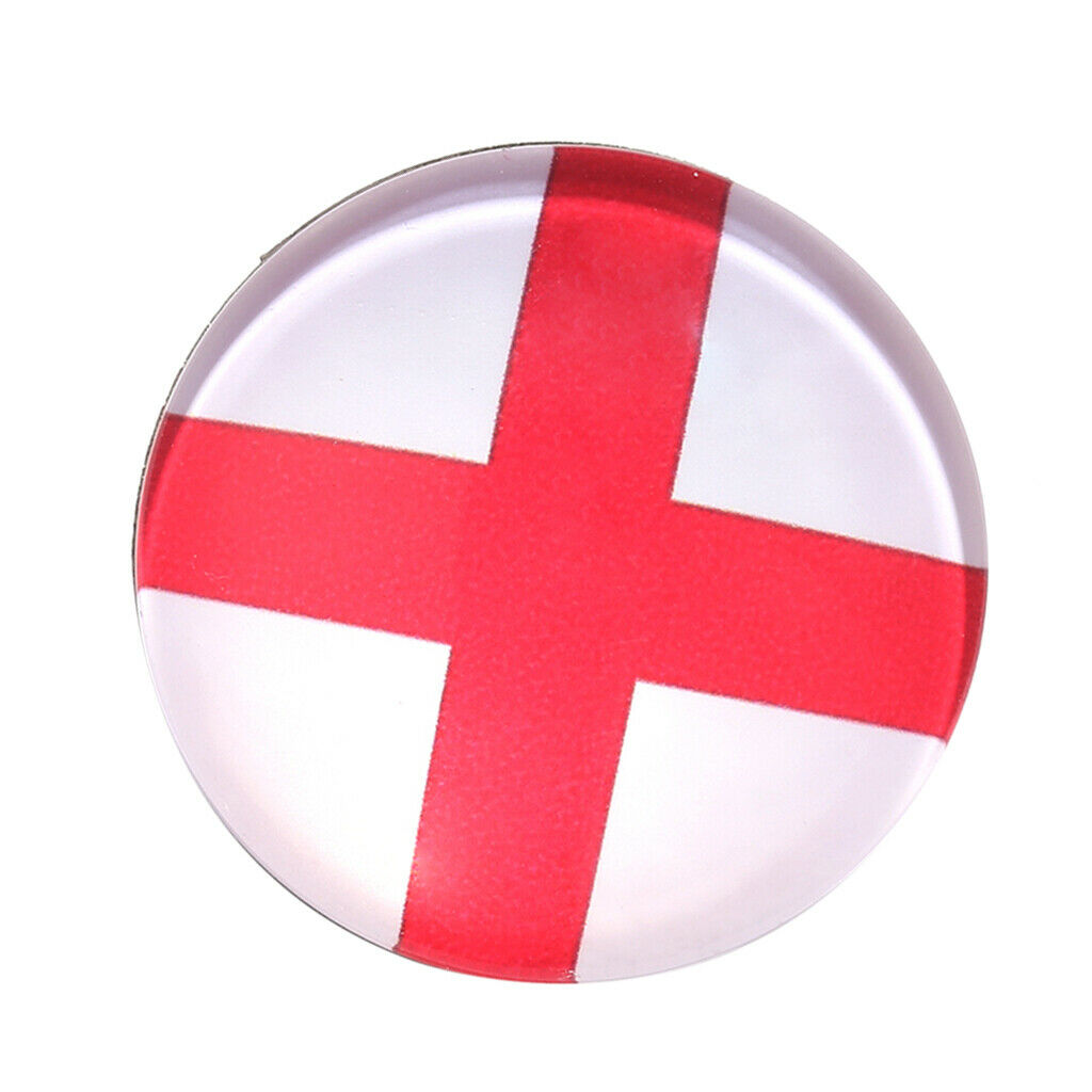 Round Buttons 32 Teams National Flag Football Fans Brooch England