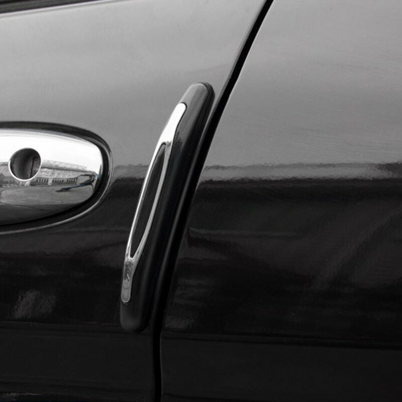 4X Auto Body Door Side Black Anti-Collision Protector Strip Decorative Bar Handy