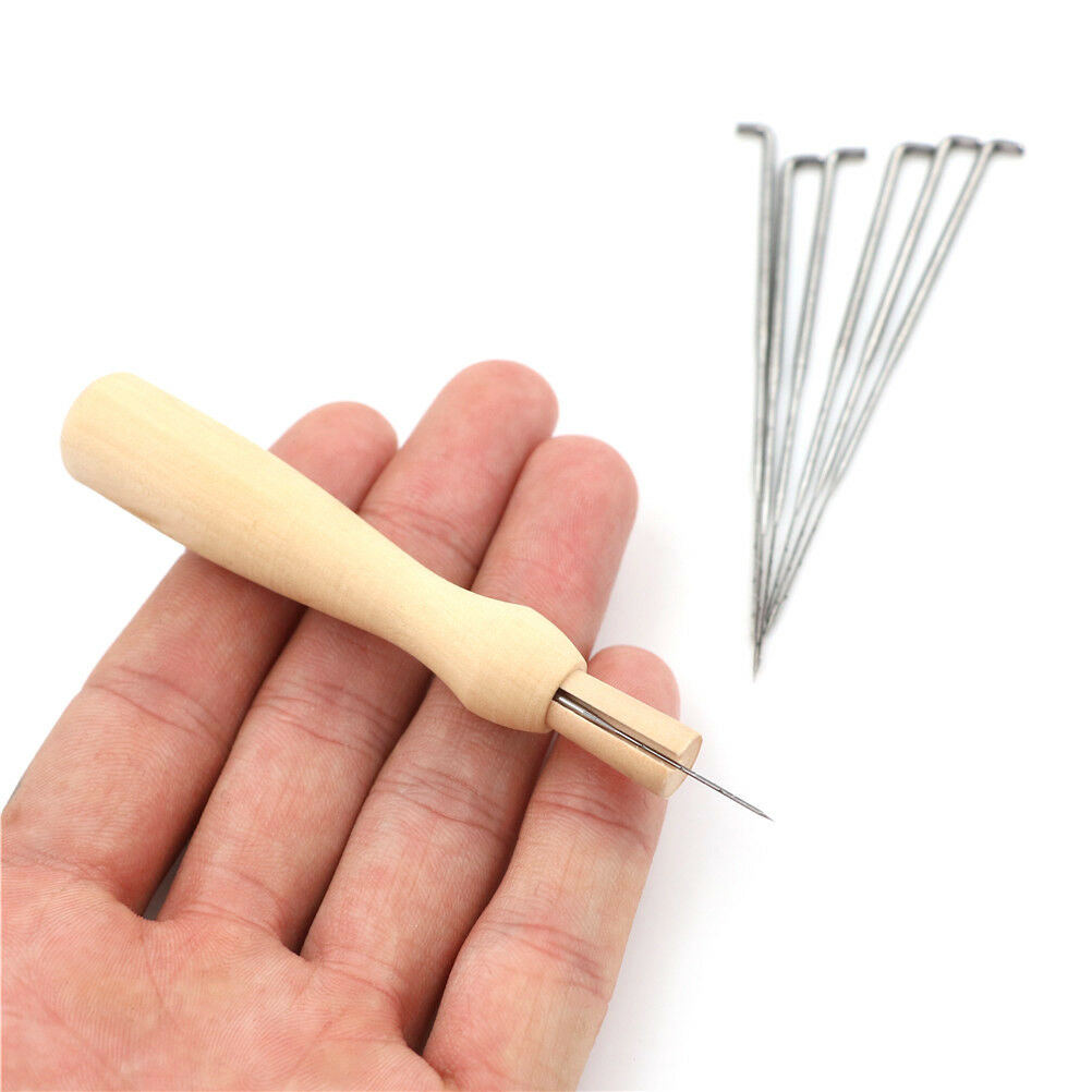 8pcs/set Needle Felting With Wooden Handle Starter Wool Felt DIY Tool Cra.l8