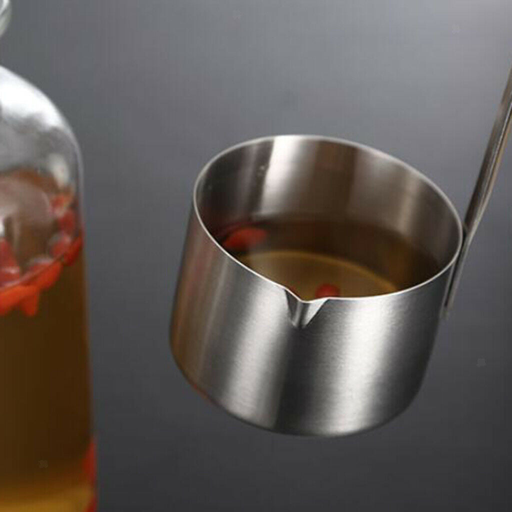 2pcs Stainless Steel Wine Dipper Pouring Spoon Hanging Hook Kitchen Tools
