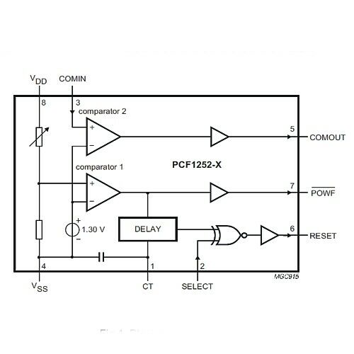[10pcs] PCF1252-0T Power-On Reset U=4.75V SO8
