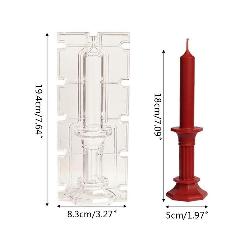 Plastic Candle Mold Octagonal Shape Scented Candle Candlestick Mould DIY Making
