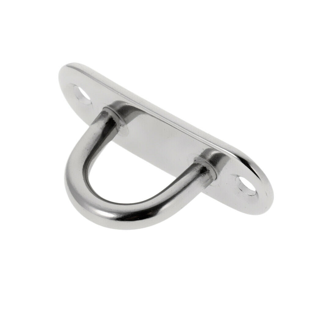 8pcs Stainless Steel Boat Pad Eye Plate, Eye Straps, Kayak Deck Loops, Tie Down