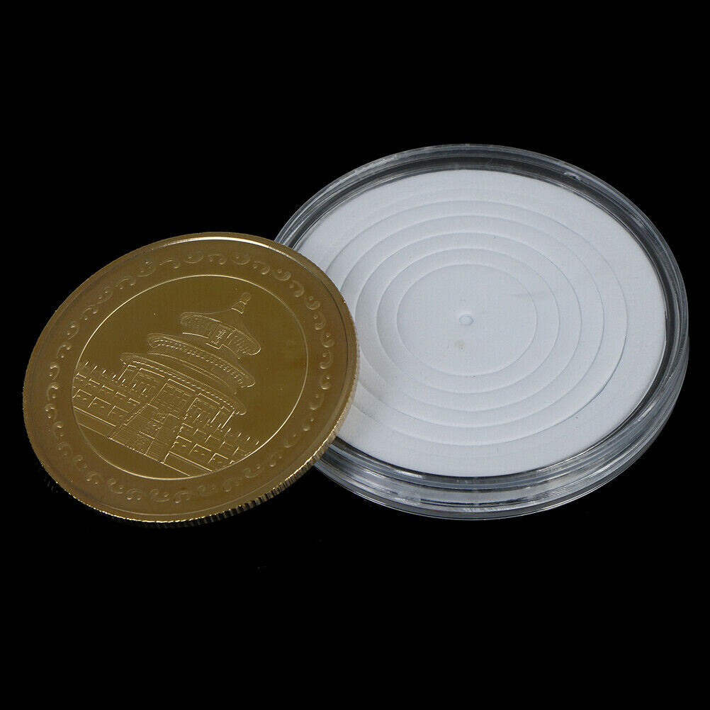 16-36mm Plastic Coin Holder Capsule Storage Case Display Box with Pad R .l8