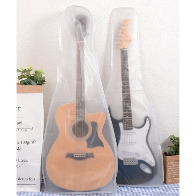 Guitar Dust Cover Fit Electric Guitars Frosted Transparent Guitar Cover ResiQ5S3