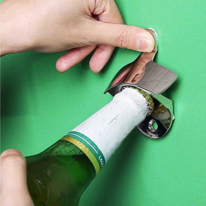 Retro Wall Mounted Bottle Beer Coke Cap Metal Fixed Opener Bar Kitchen Craft  NC