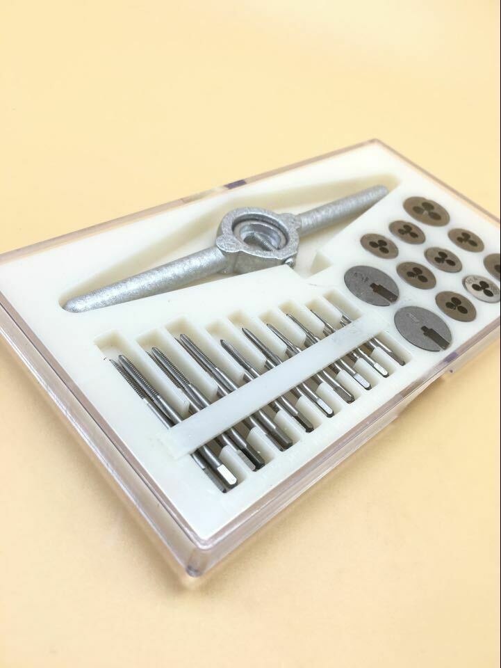 30pcs Mini HSS Tap and Die Set M1 M1.1 M1.2 M1.4 M1.6 M1.8 M2 M2.2 M2.5 [Die/1]