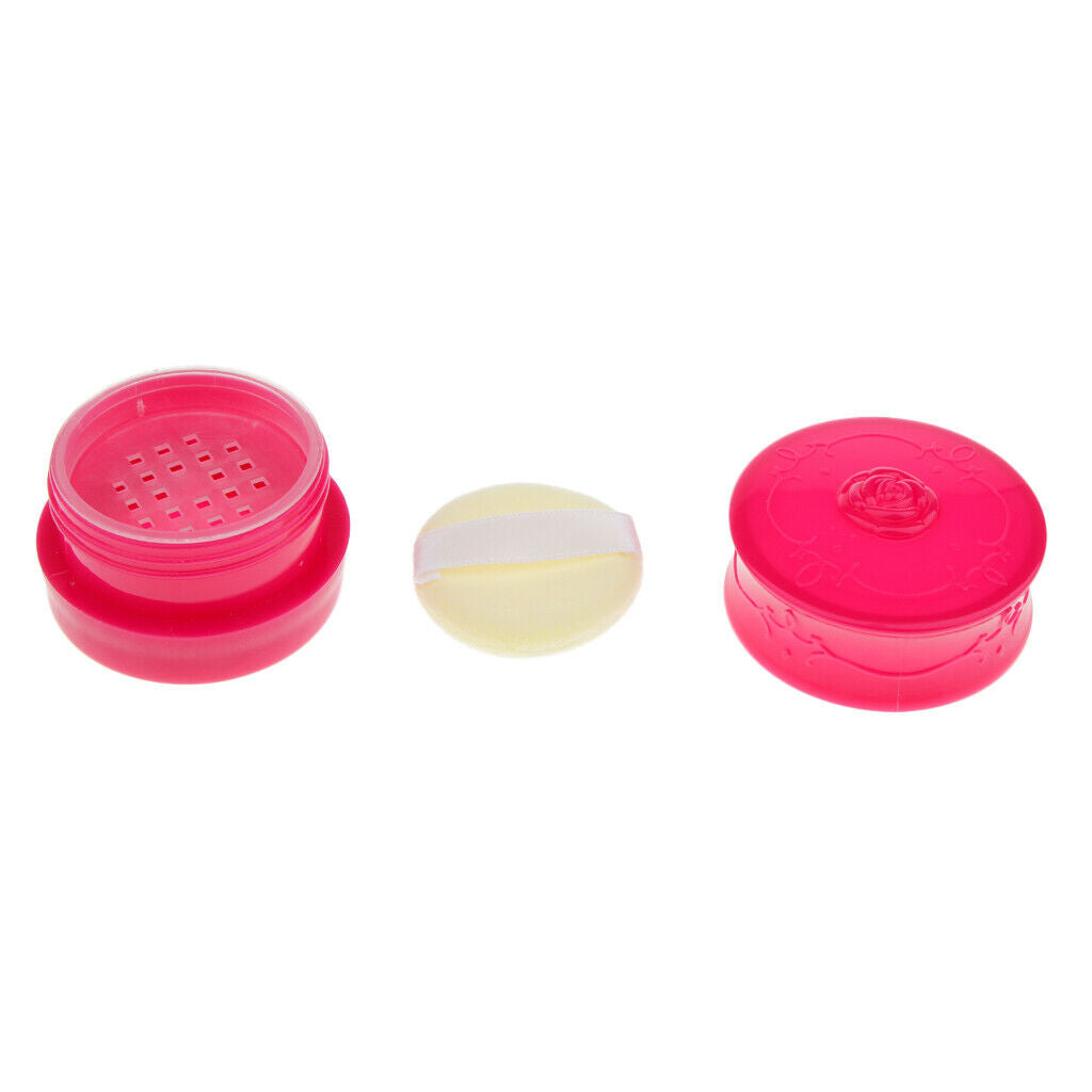 Travel Empty Makeup Loose Powder Container Case with Puff Sifter 2 Colors