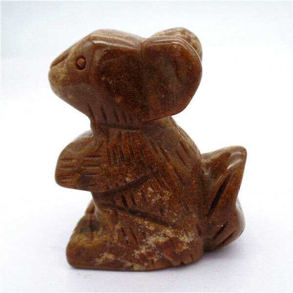 49x40x23mm Natural Old Ocean Jasper Carved Squirrel Decoration Statue HH8070