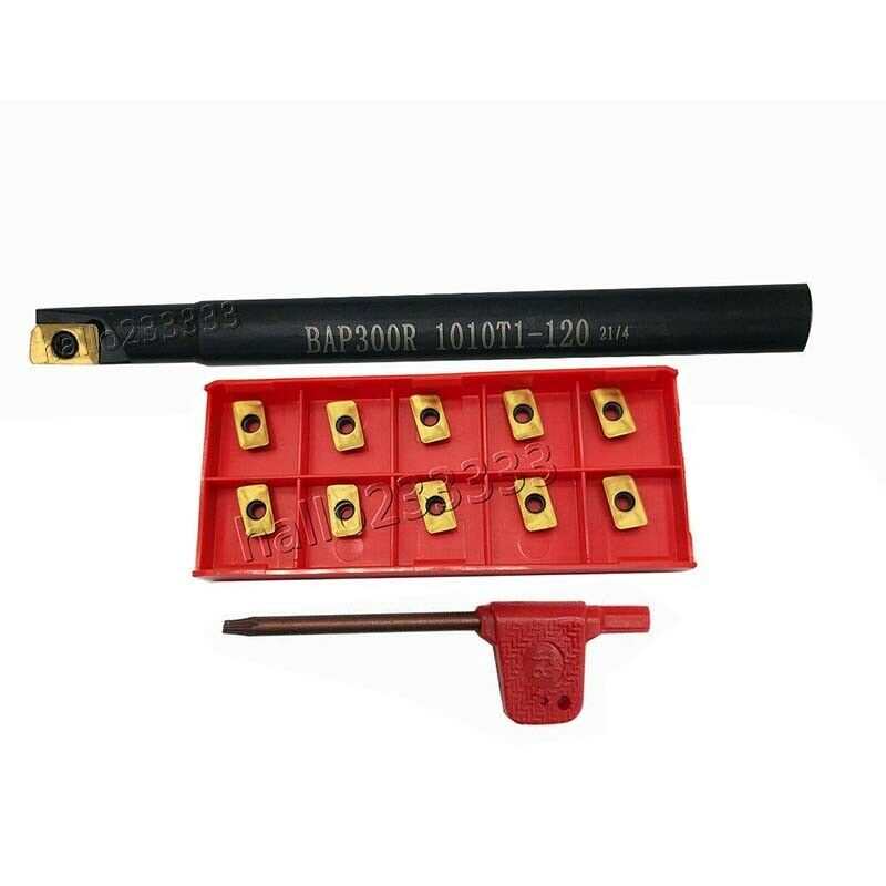 90° 300R C10-10-120-1T CNC Milling Tool holder + APMT1135PDER Inserts+ Wrench