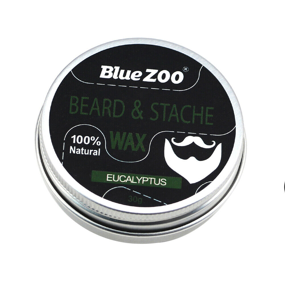 2pcs Natural Beard Balm Moisturizing Wax Men Grooming Sandalwood Eucalyptus