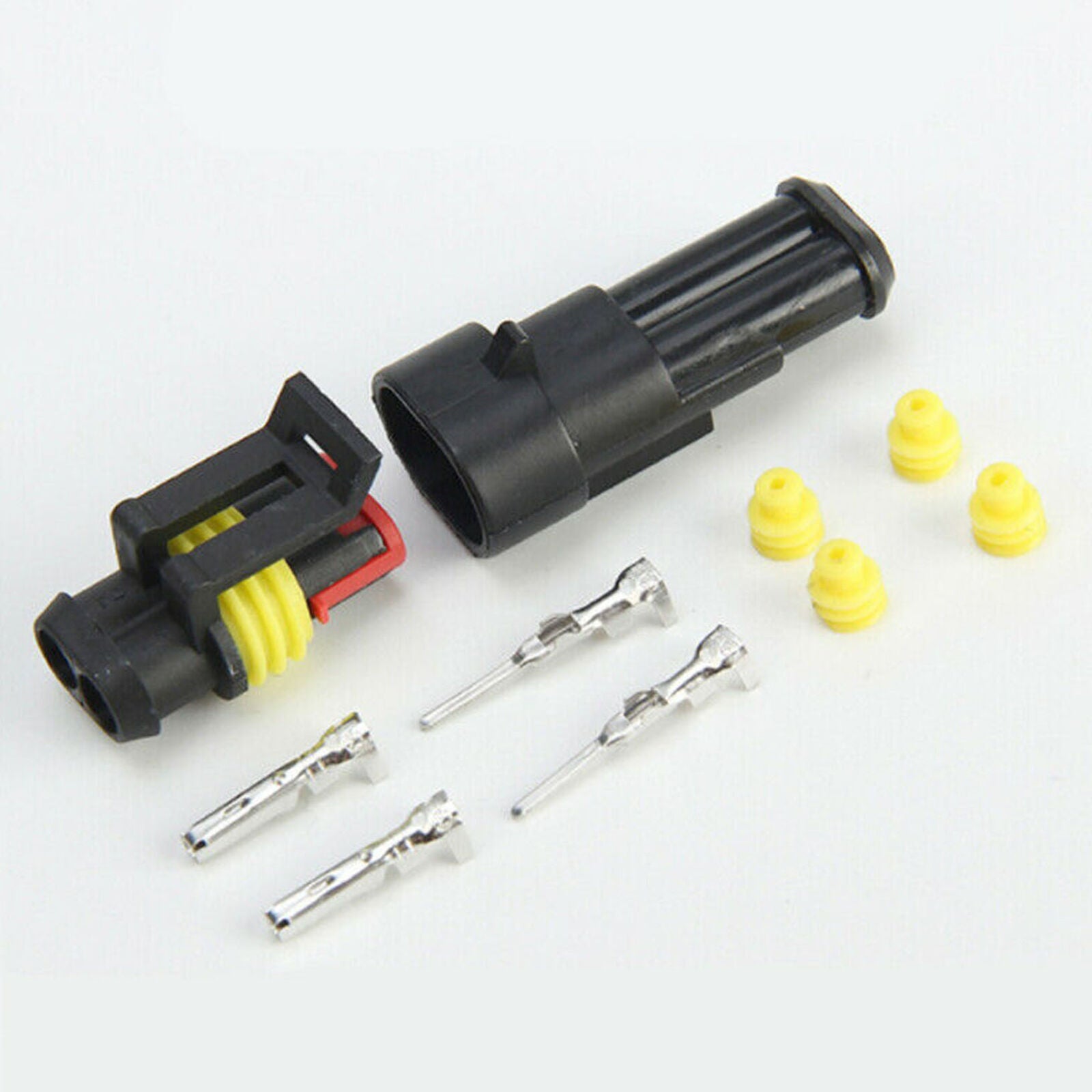 10Set Car 2 Pin Way Superseal Waterproof Electrical Terminal Wire Connector Plug