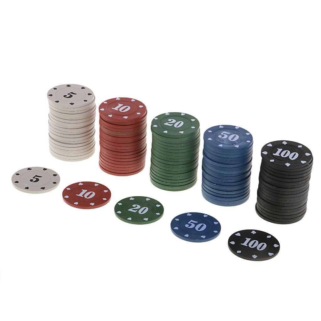 5 10 20 50 100 Game Chips Gambling Prop Accessory 4-gram Bingo Chips Tokens