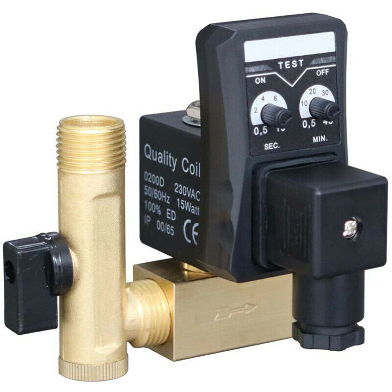 1/2 Inch Dn15 Electric Timer Auto Water Valve Solenoid Electronic Drain Valve R5
