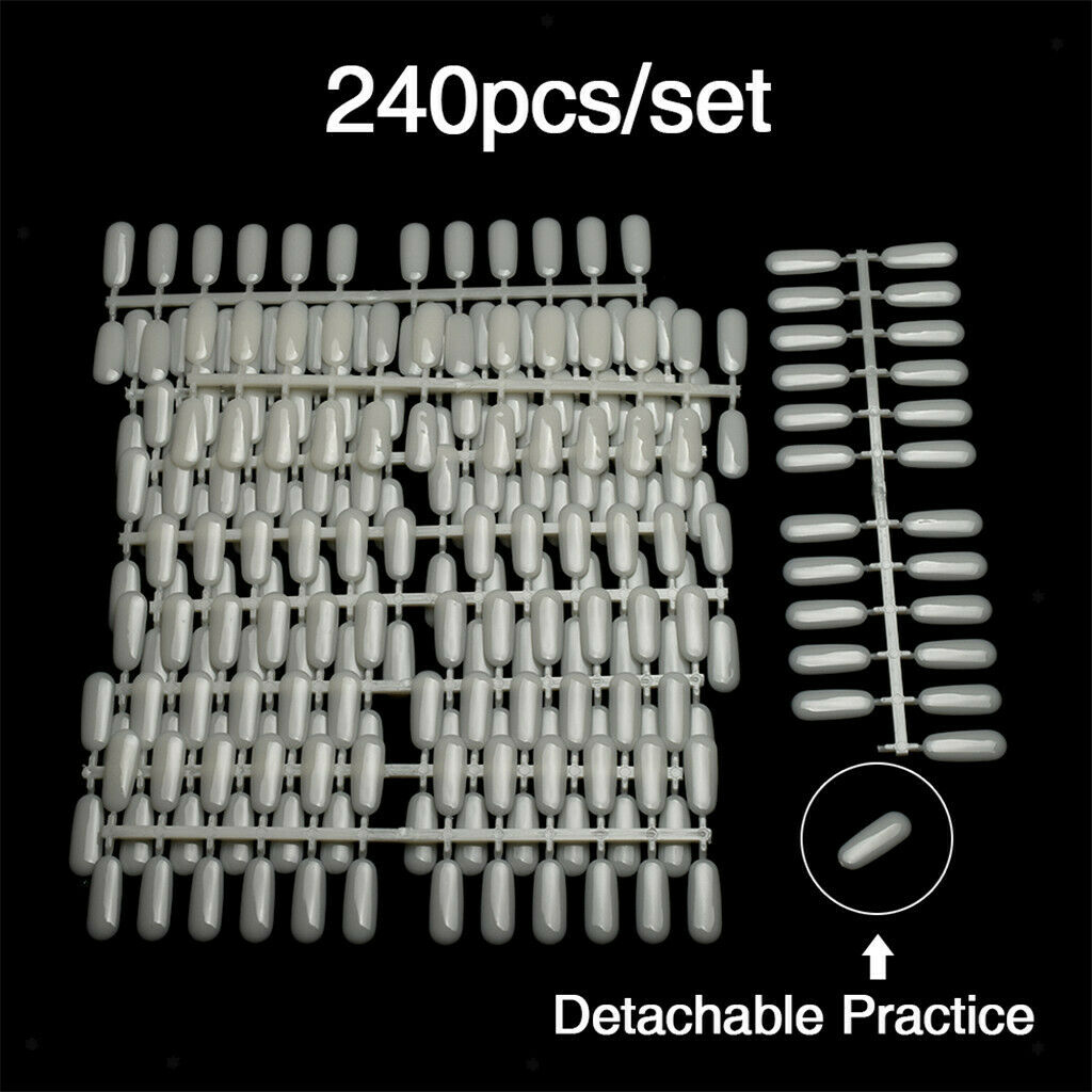 Nail Art Polish Design Display Chart Plastic False Tip Practice Board 240