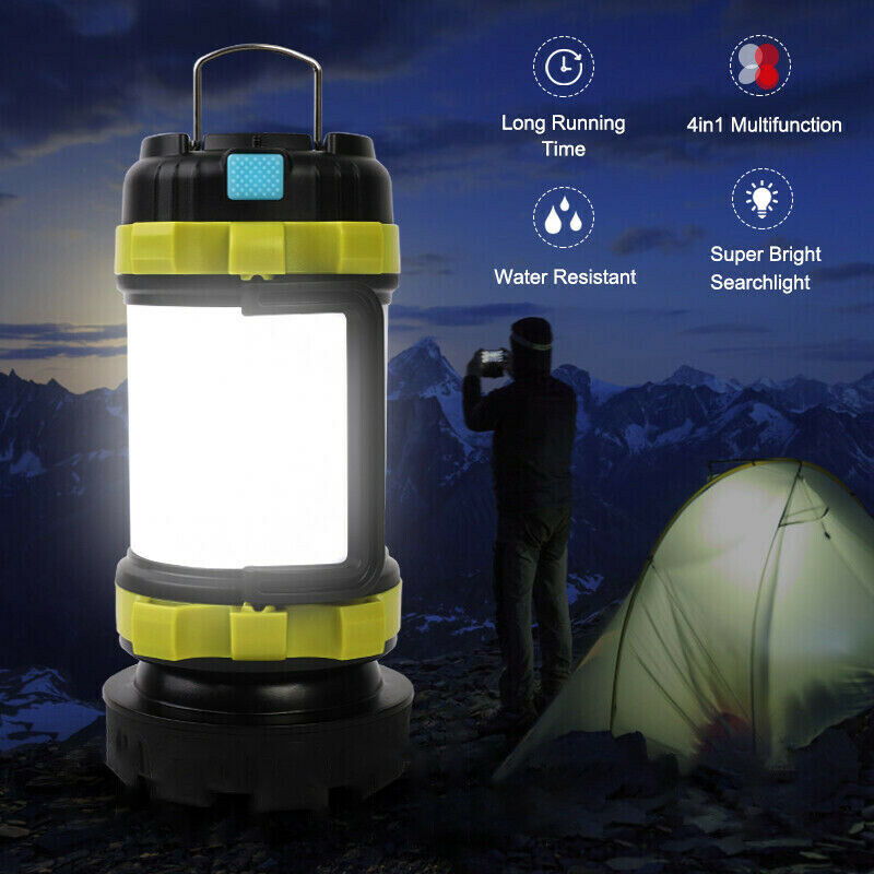 LED USB Rechargeable Emergency Lantern Camping Hiking Tent Ceiling Light Lamp