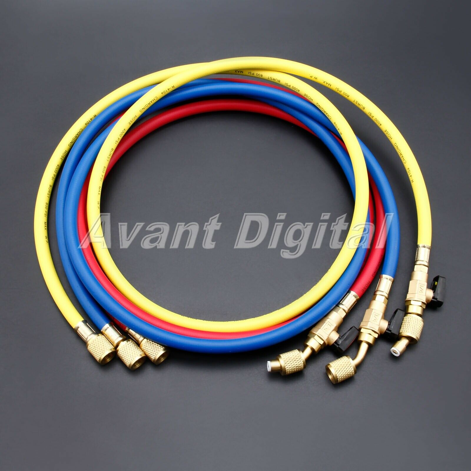 60” R410A AC Charging Hose Set ball valve for Air  Refrigerant R134A