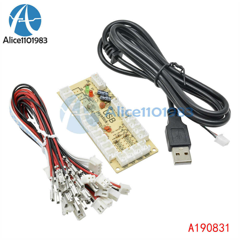 No Delay Arcade USB Encoder To PC 5Pin Joystick For MAME + Push Buttons Cable