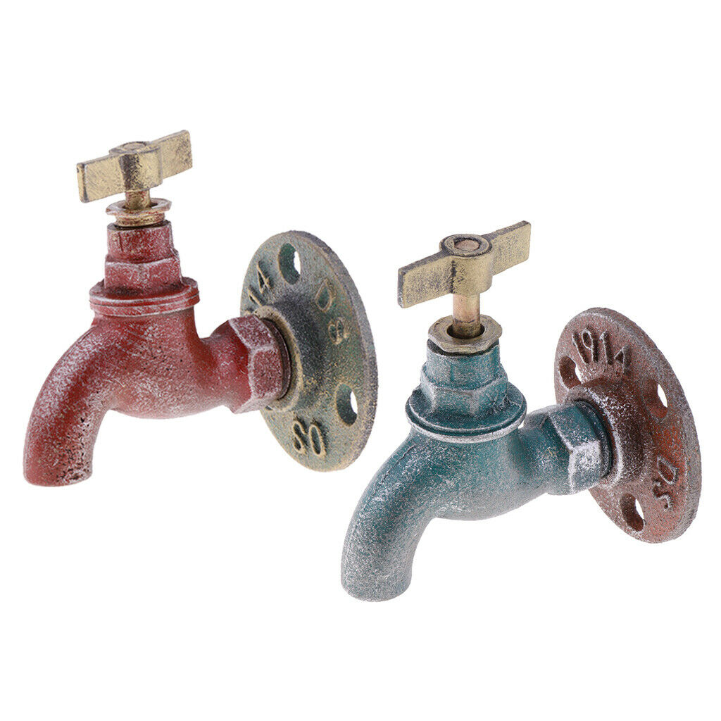 2x Wall Mounted Galvanized pipe Spigot Handle Knob Hook Wall Hook Hat Hanger