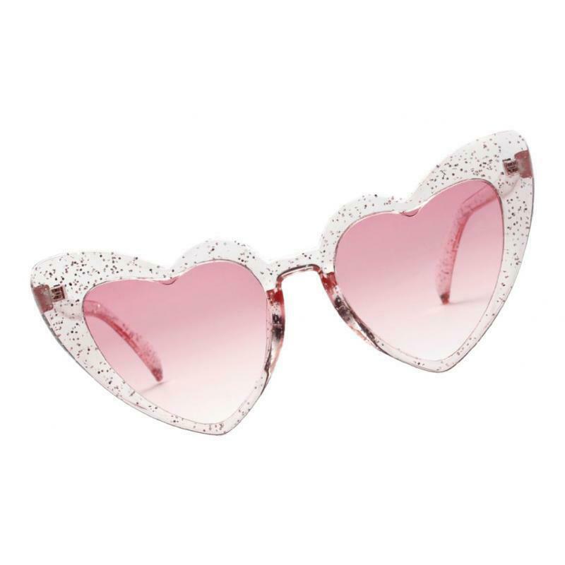 Women Heart Frame Sunglasses Beach Sun Glasses Shades Nightclub Eyewears Pink