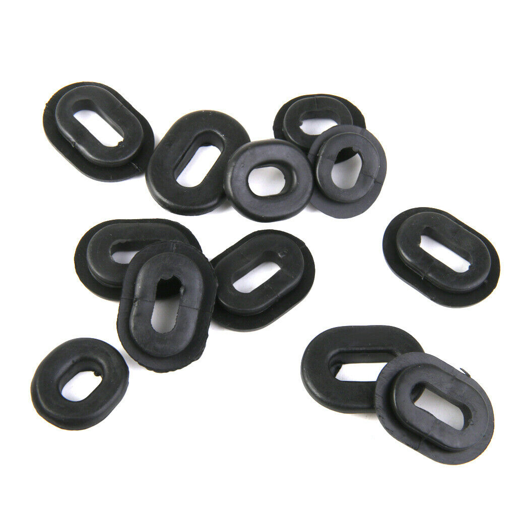 60pcs/Set Oval Round Rubber Side Cover Grommet For Motorcycle CG125