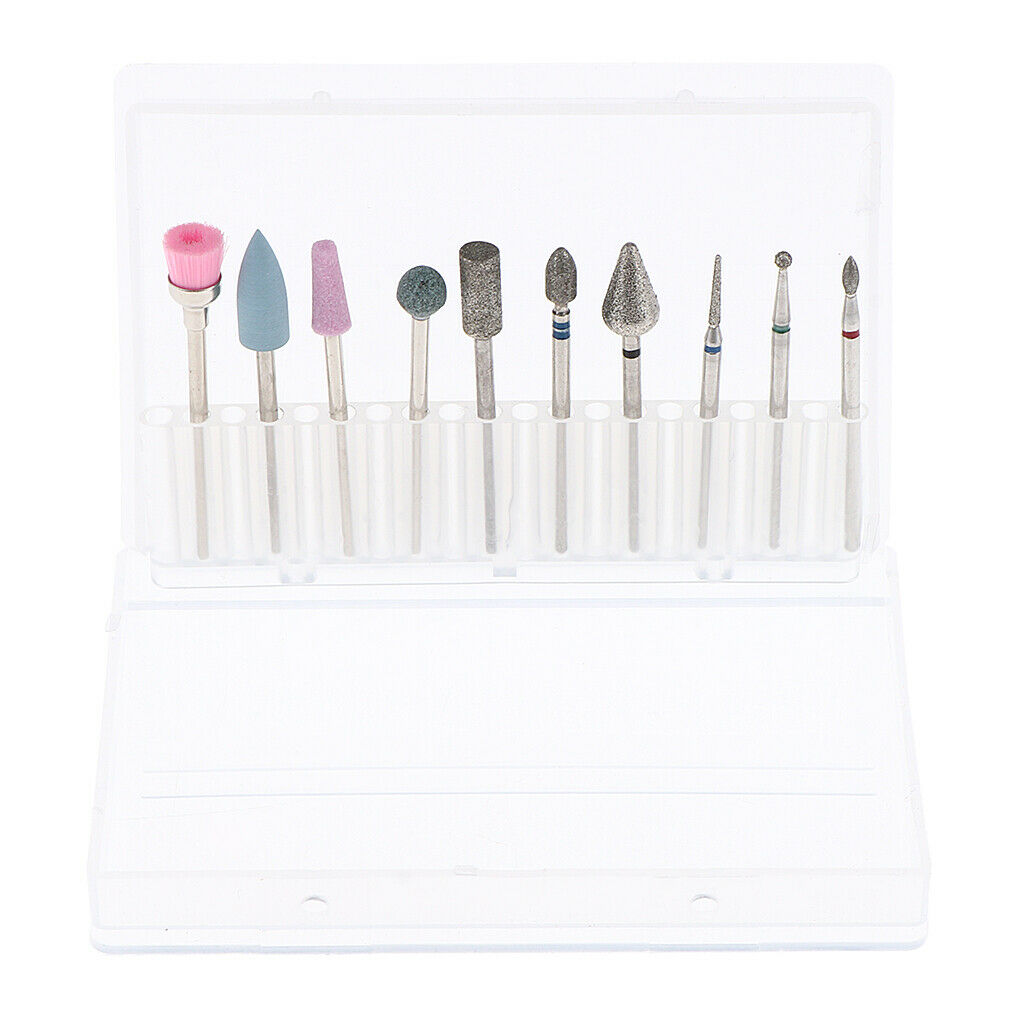10x Nail Files Drill Bit Manicure Electric Grinding Polishing Head Brush 04