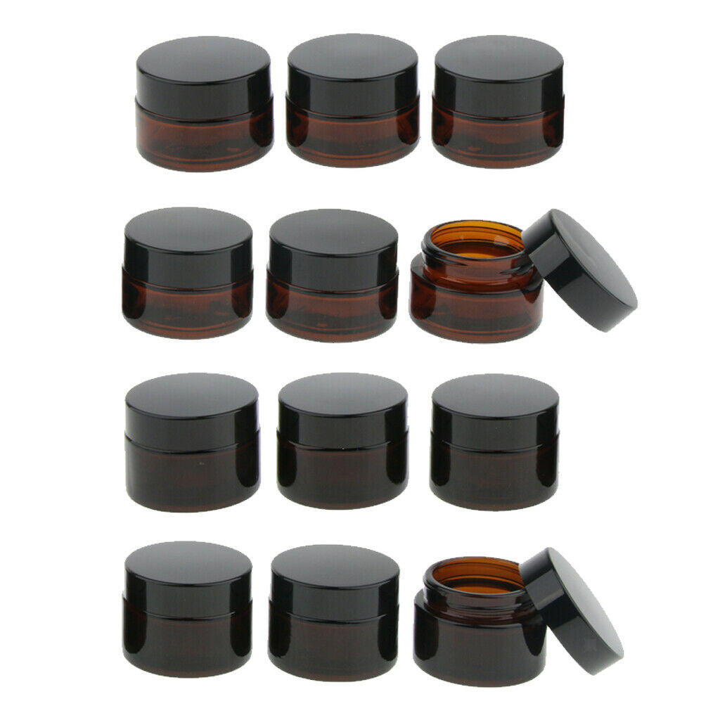 12X, Refillable Empty Glass Makeup  Containers Jar Cannings Home Travel