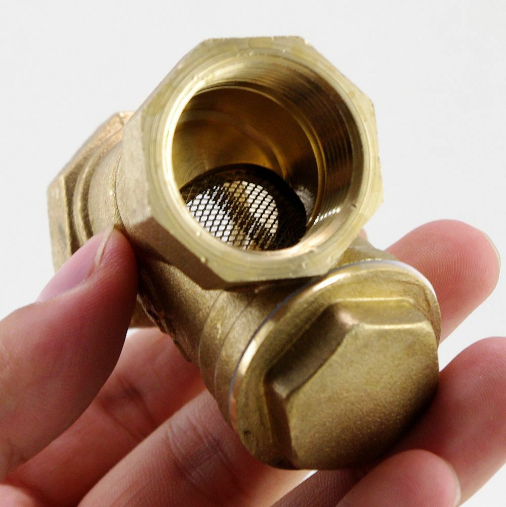 1" Female BSPP Brass Type Y Strainer With Plug Valve Connector Fitting